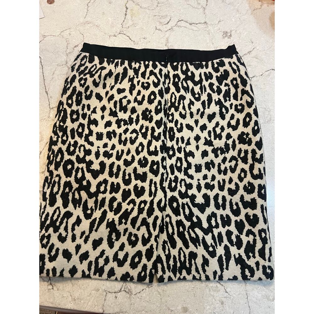 Ann Taylor Wool Leopard Print Skirt